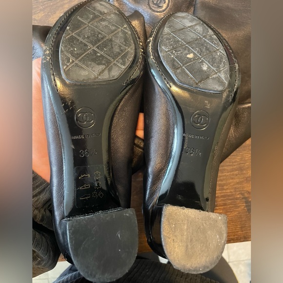 CHANEL over the knee Brown cap toe stretch leather boots - Picture 13 of 14